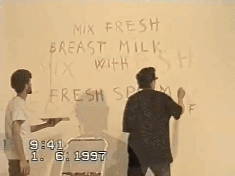 Ingredients are painted in blood on the walls preceding the main ritual.