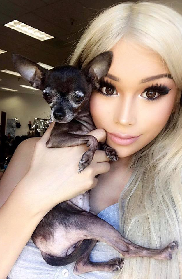 With a dog