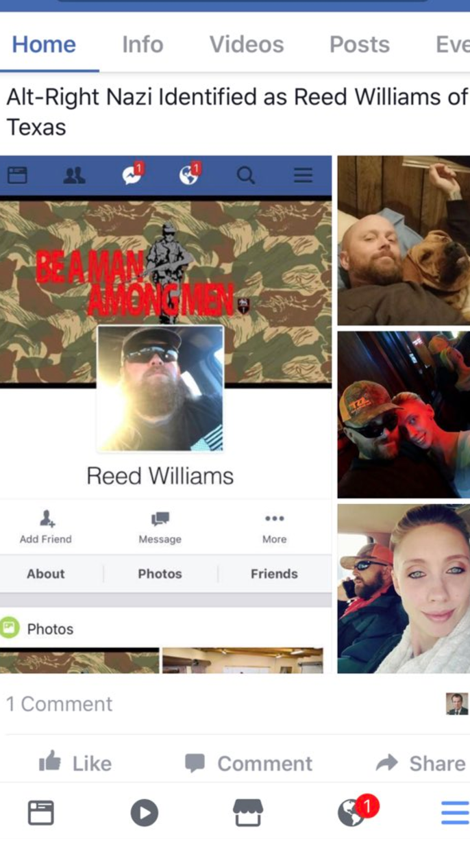 People on social media thought that was initially the man with the beard involved in the assault of Deandre Harris​.