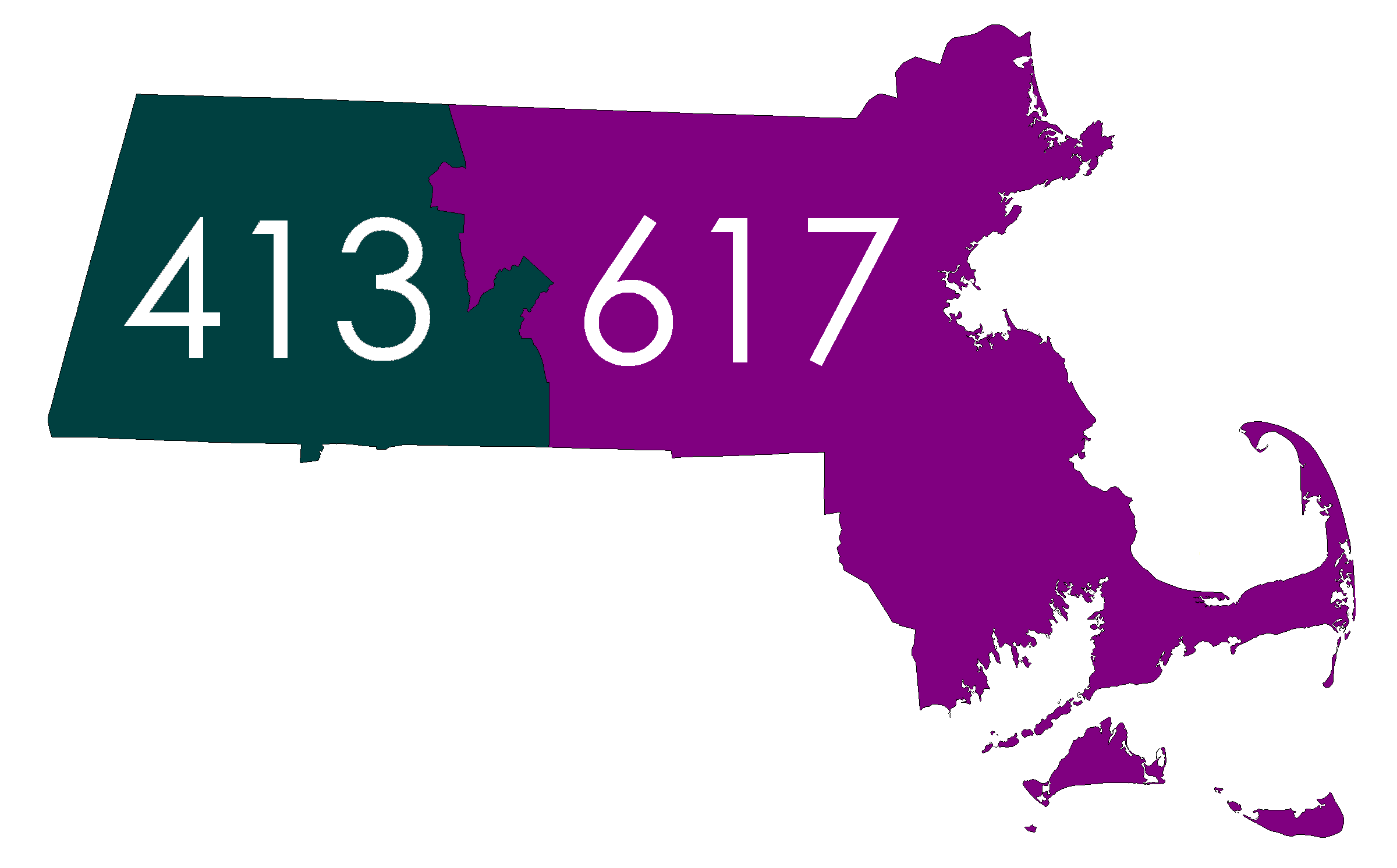 MA Area Code Map