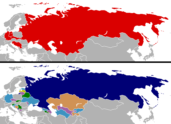 Changes in national boundaries after the end of the Cold War