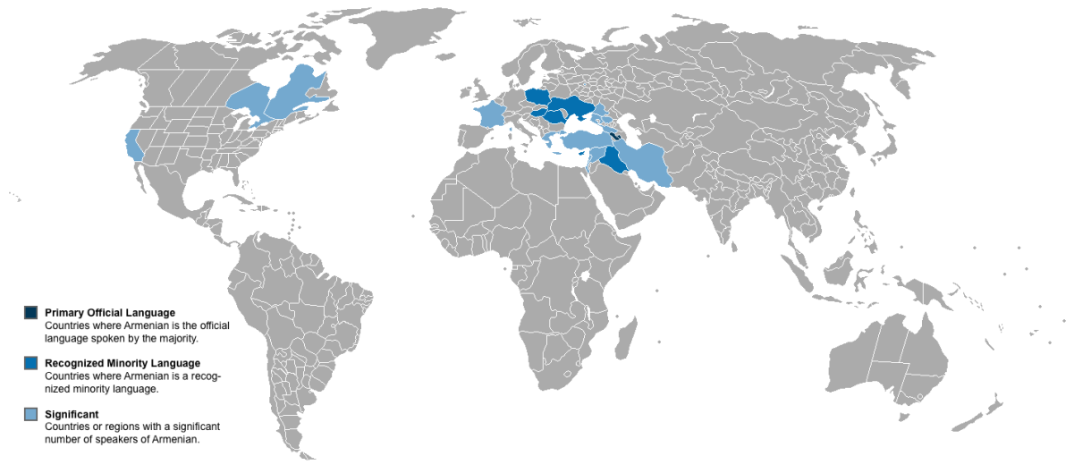 Official language spoken by the majority
Recognized minority language
Significant number of speakers
