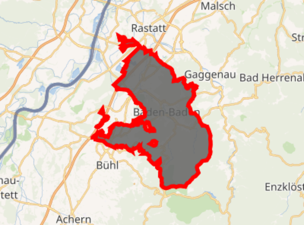 Location of Baden-Baden