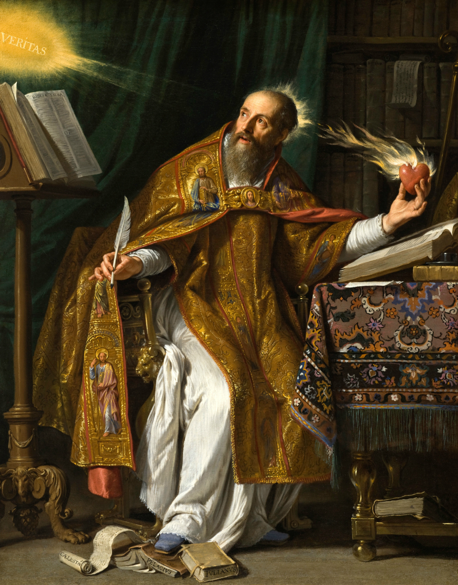 Portrait of Augustine of Hippo by <a href="/content/Philippe_de_Champaigne" style="color:blue">Philippe de Champaigne</a>, 17th century