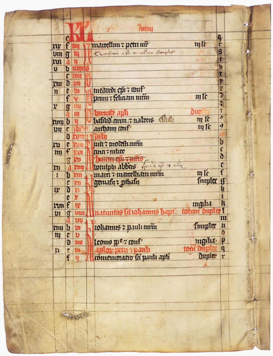 A <a href="/content/Medieval" style="color:blue">medieval</a> manuscript fragment of <a href="/content/Finland" style="color:blue">Finnish</a> origin, about 1340–1360, utilized by the <a href="/content/Dominican_Order" style="color:blue">Dominican</a> convent at <a href="/content/Turku" style="color:blue">Turku</a>