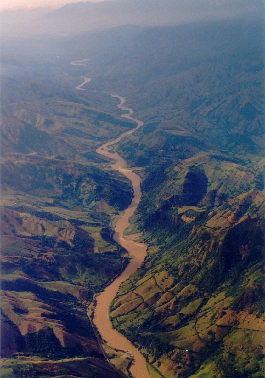 Cauca River in <a href="/content/Nech%C3%AD" style="color:blue">Nechí</a>, <a href="/content/Antioquia_Department" style="color:blue">Antioquia</a>