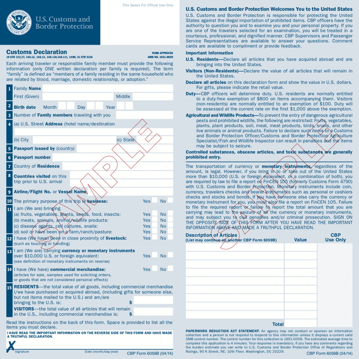 customs declaration wiki