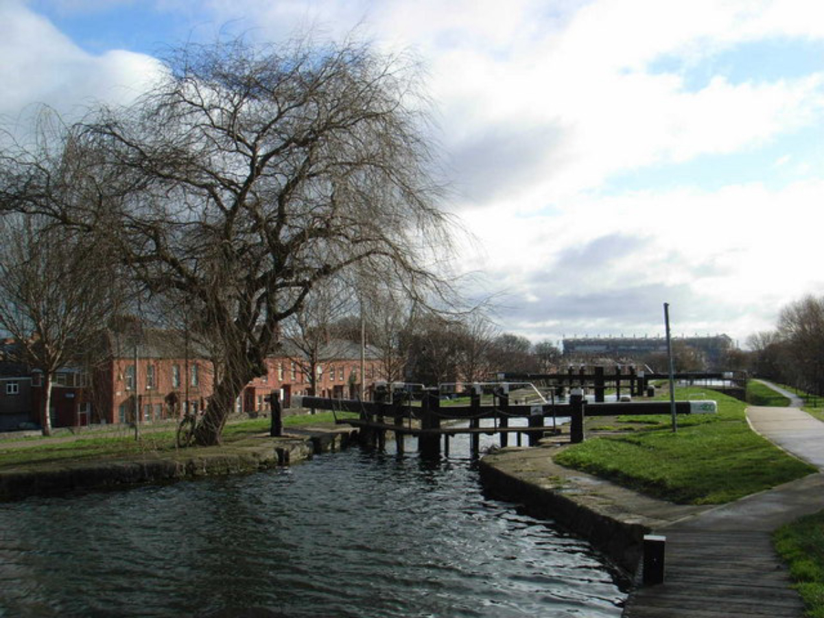 The Royal Canal passing through Drumcondra