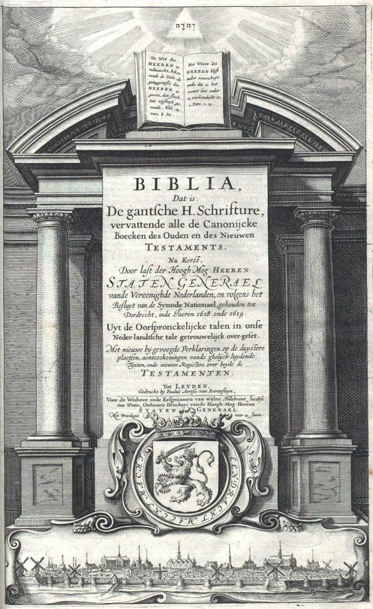Title page of the original 1637 <i><a href="/content/Statenvertaling" style="color:blue">Statenvertaling</a></i>