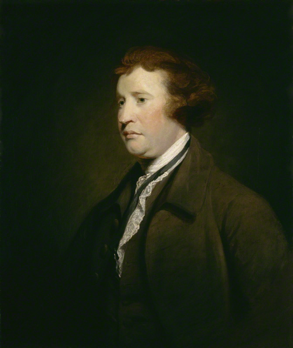 Painting of Edmund Burke MP c. 1767, studio of <a href="/content/Joshua_Reynolds" style="color:blue">Joshua Reynolds</a> (1723–1792)