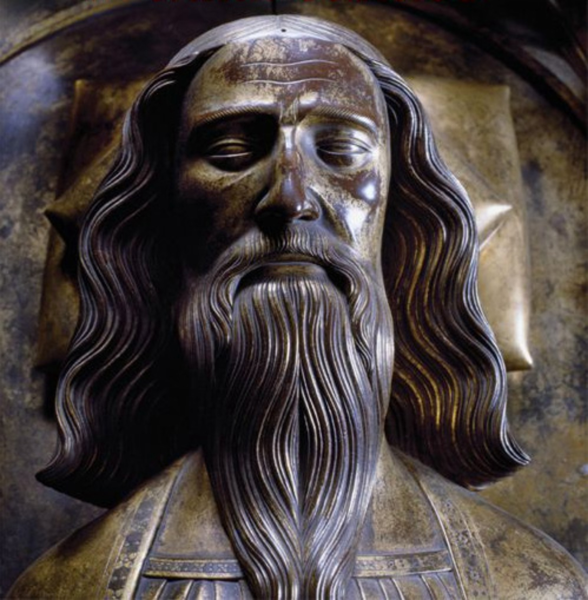 Edward III, detail from his bronze effigy in <a href="/content/Westminster_Abbey" style="color:blue">Westminster Abbey</a>