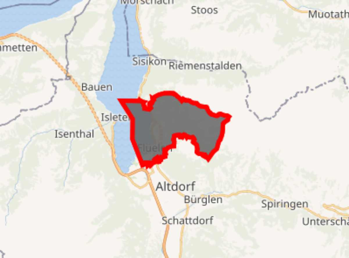 Location of Flüelen