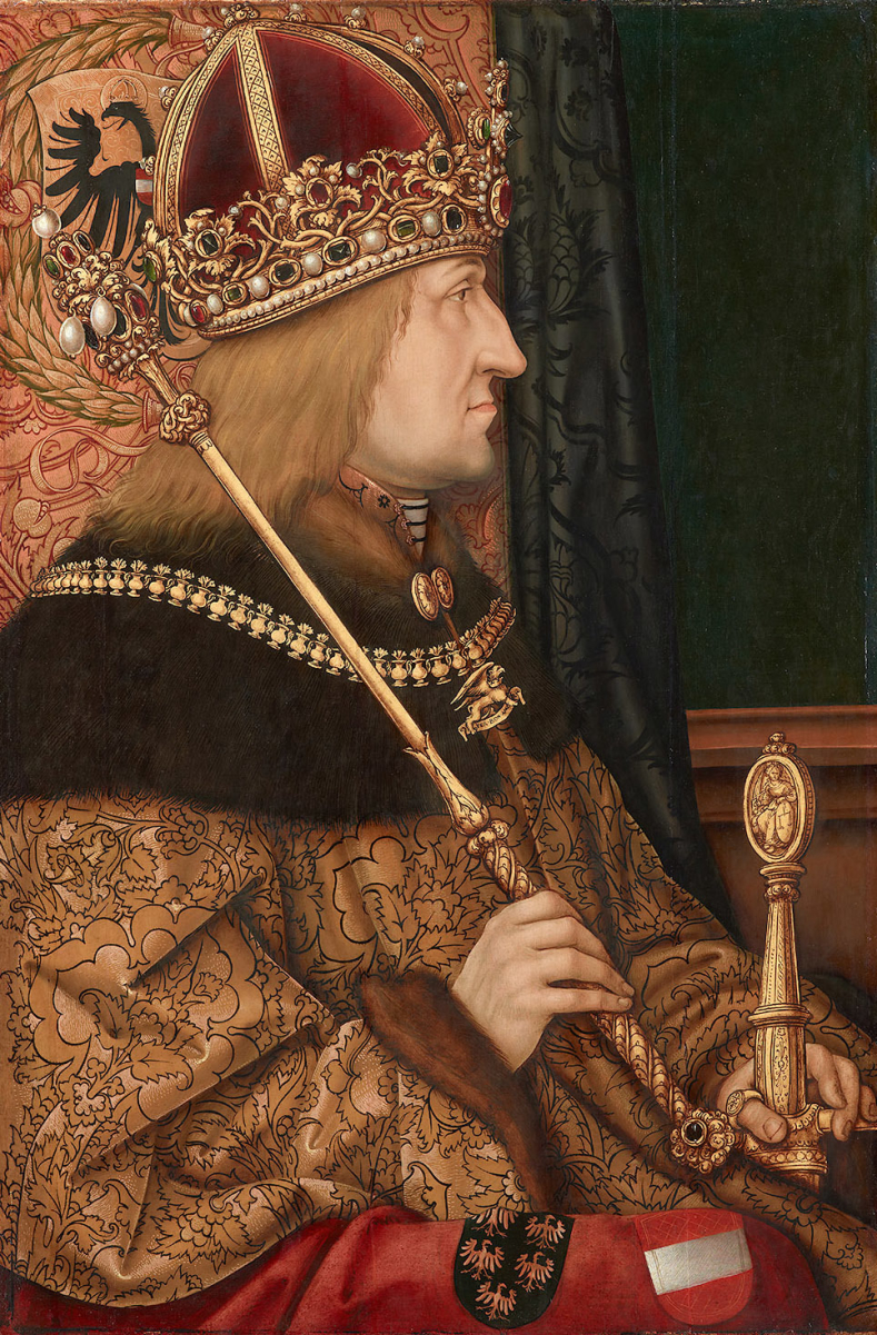 Portrait by <a href="/content/Hans_Burgkmair" style="color:blue">Hans Burgkmair</a>, c. 1500
