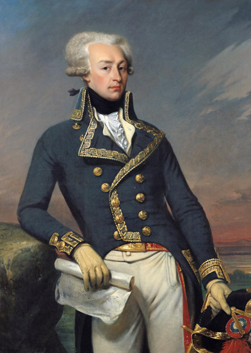 Lafayette as a lieutenant general in 1791; portrait by <a href="/content/Joseph-D%C3%A9sir%C3%A9_Court" style="color:blue">Joseph-Désiré Court</a>