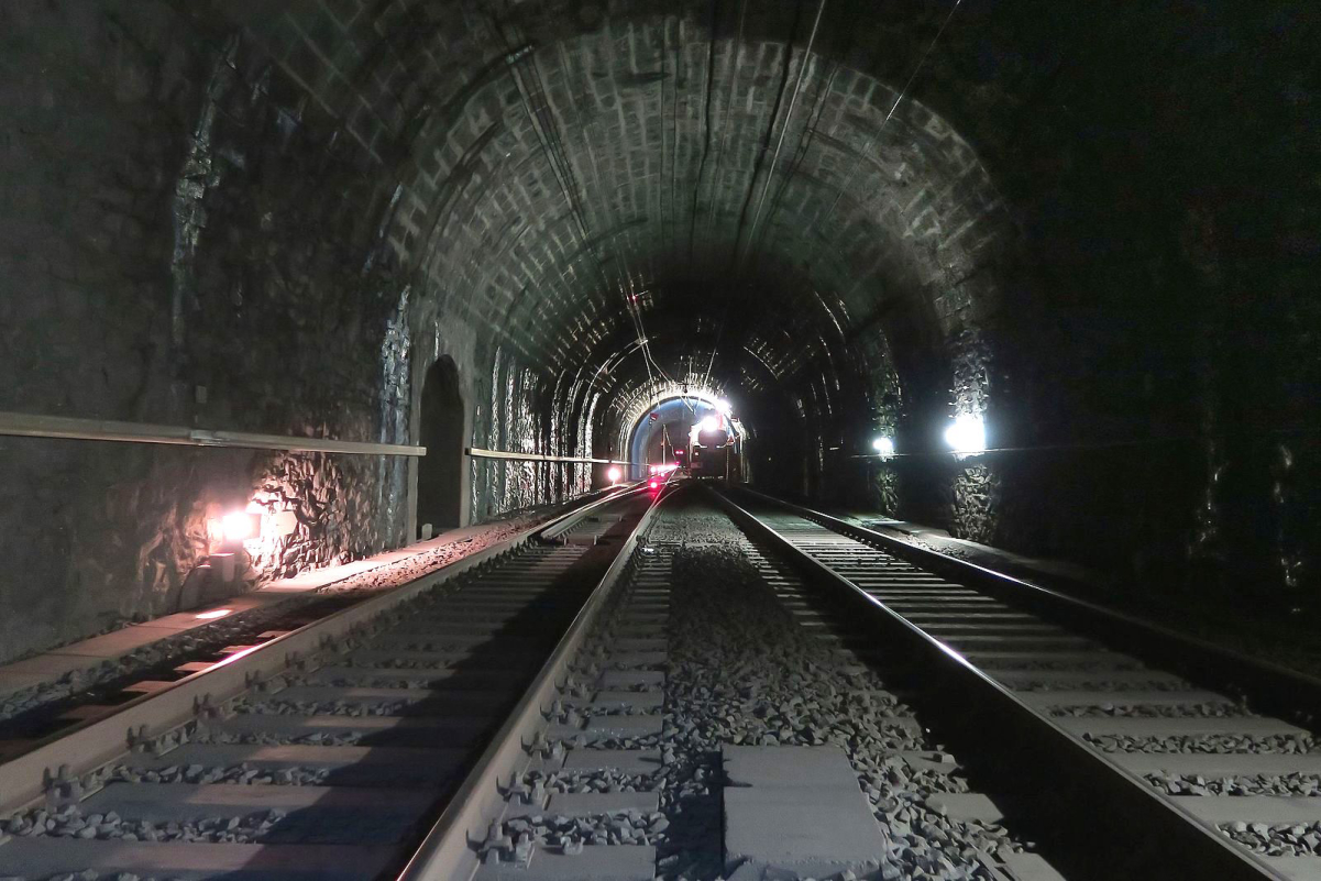 Inside the tunnel
