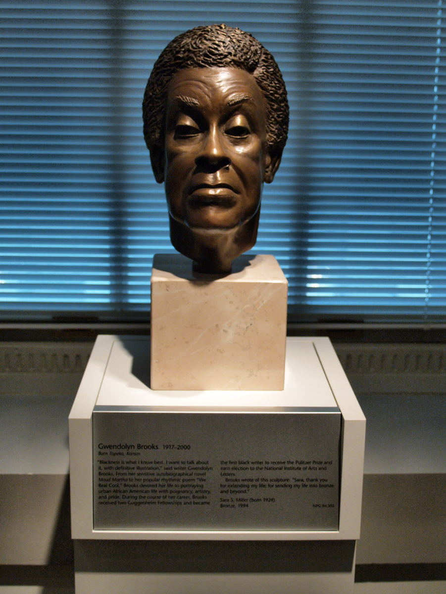 1994 Bronze Portrait Bust of Gwendolyn Brooks by Sara S. Miller