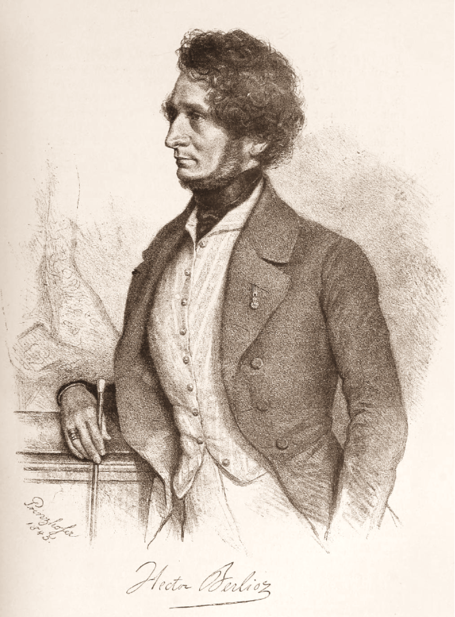 Berlioz by <a href="/content/August_Prinzhofer" style="color:blue">August Prinzhofer</a>, 1845