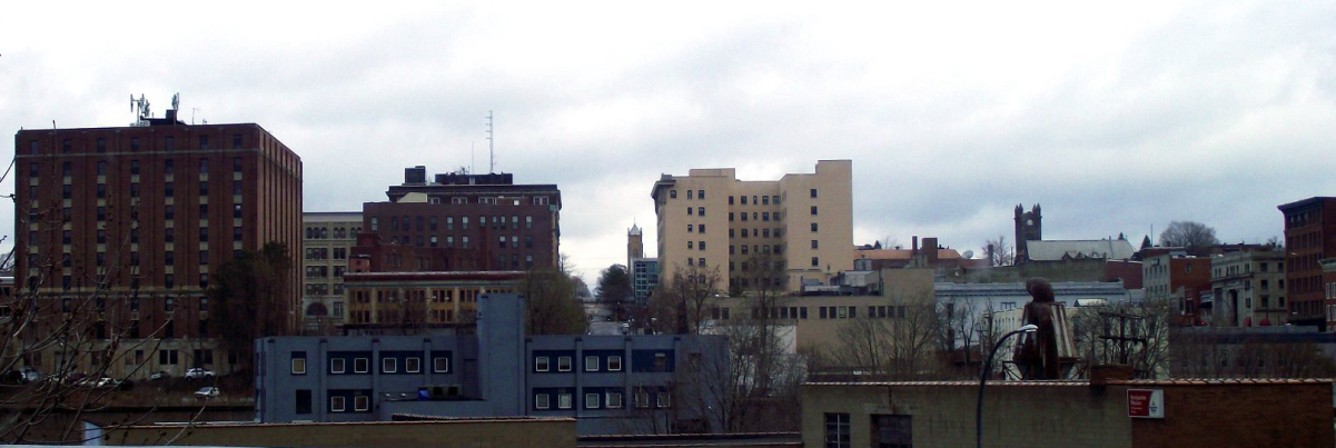 Downtown Jamestown, view from Washington Street.