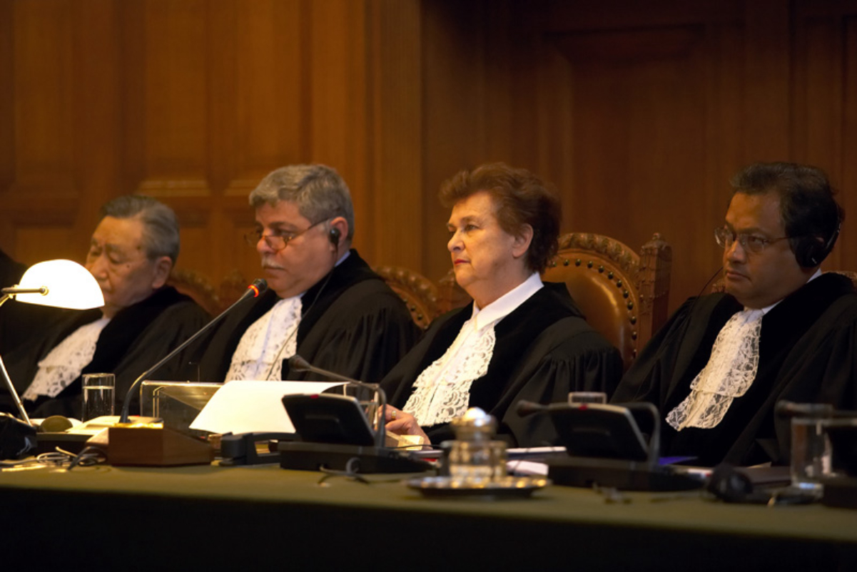 Judges at the <a href="/content/International_Court_of_Justice" style="color:blue">International Court of Justice</a>