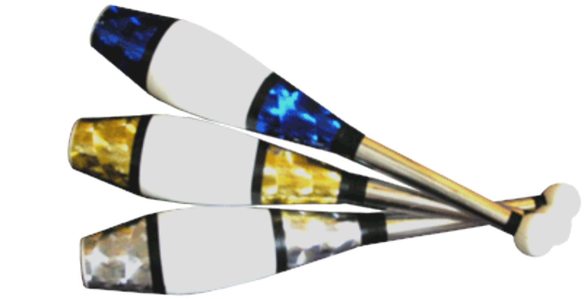 A set of juggling clubs