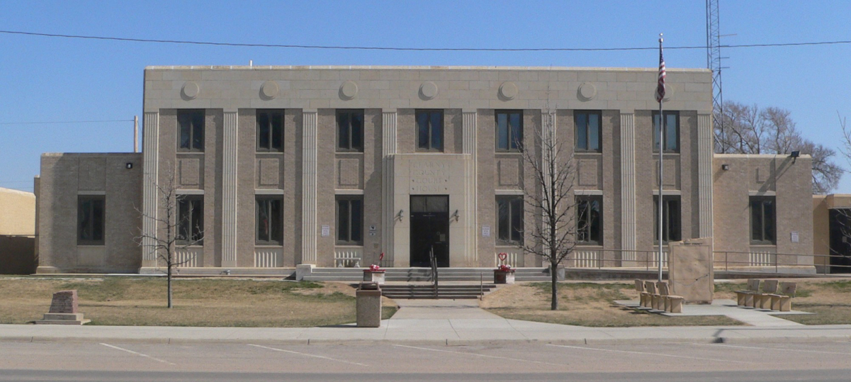 Kearny County courthouse in <a href="/content/Lakin,_Kansas" style="color:blue">Lakin</a>