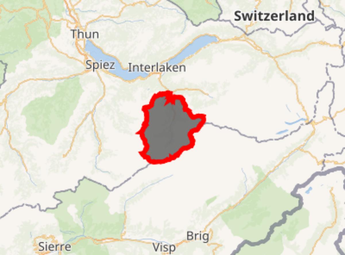 Location of Lauterbrunnen