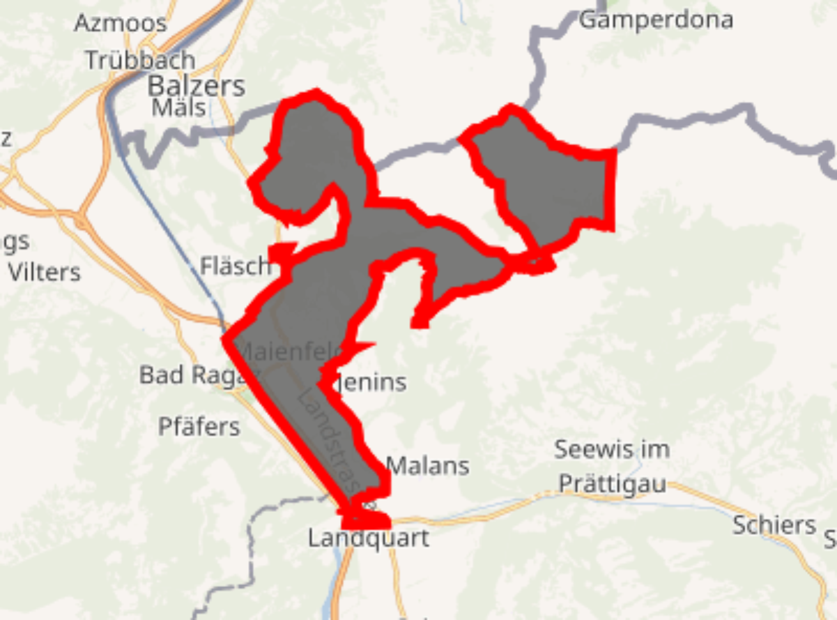 Location of Maienfeld