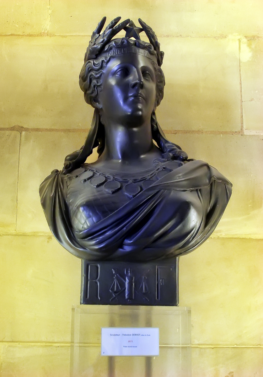 Bust of Marianne sculpted by Théodore Doriot, in the <a href="/content/French_Senate" style="color:blue">French Senate</a>.