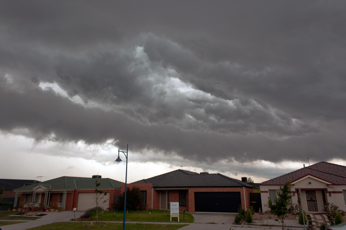 Summer storms over Narre Warren residences