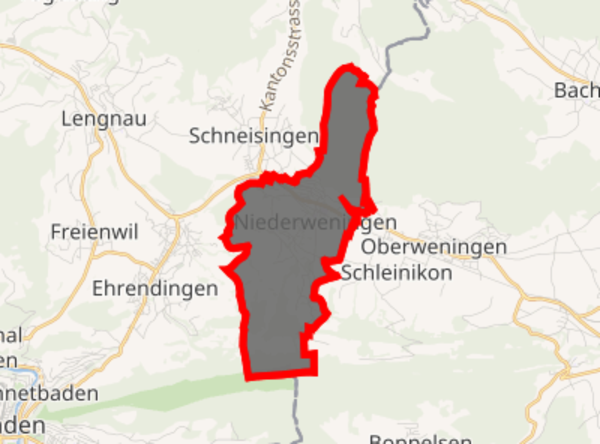 Location of Niederweningen