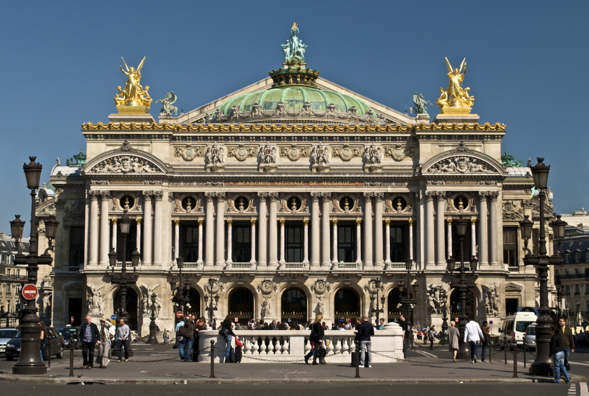 The façade of the Palais Garnier opera house