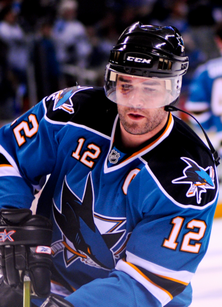 Marleau with the <a href="/content/San_Jose_Sharks" style="color:blue">San Jose Sharks</a> in 2008