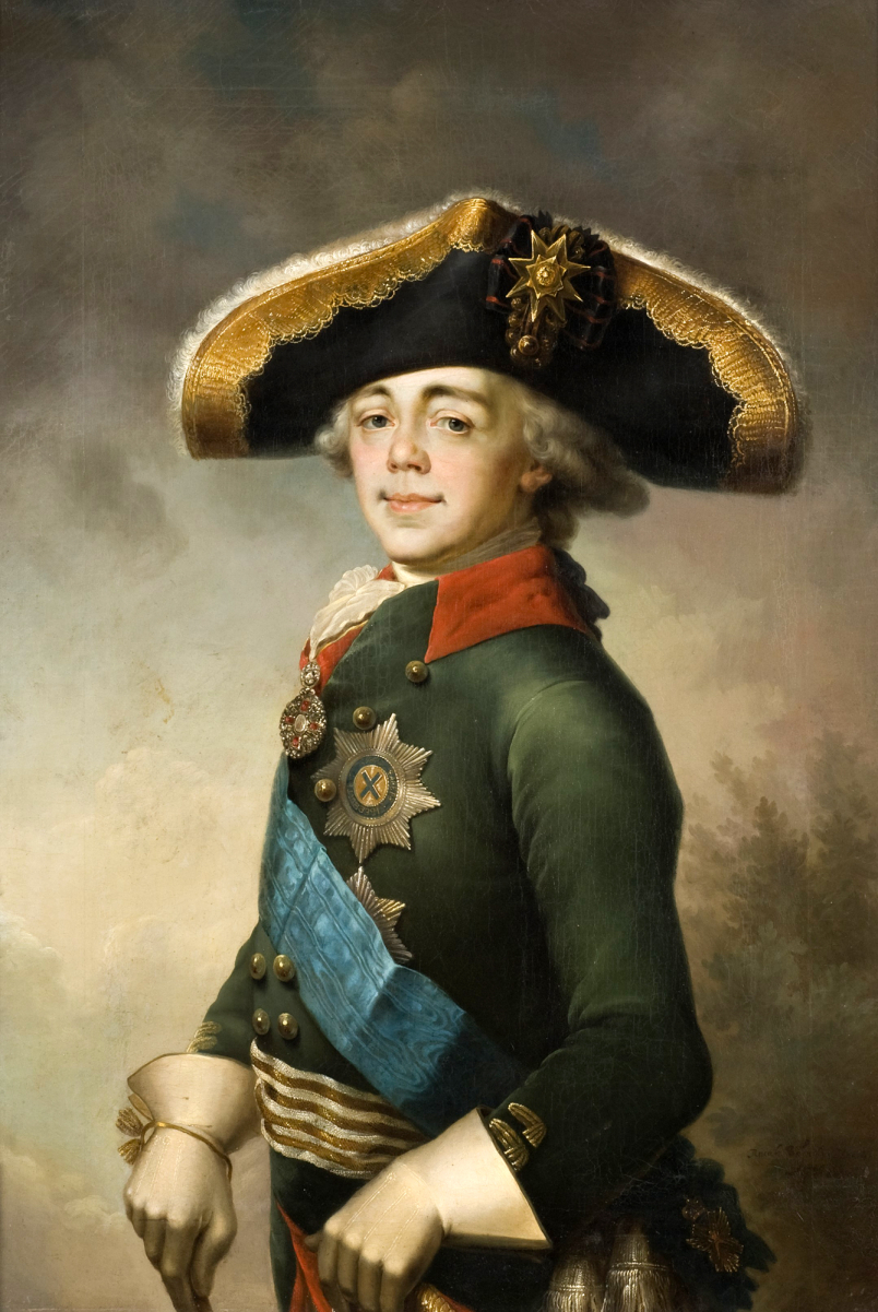 Portrait of Paul I by <a href="/content/Vladimir_Borovikovsky" style="color:blue">Vladimir Borovikovsky</a>, 1796