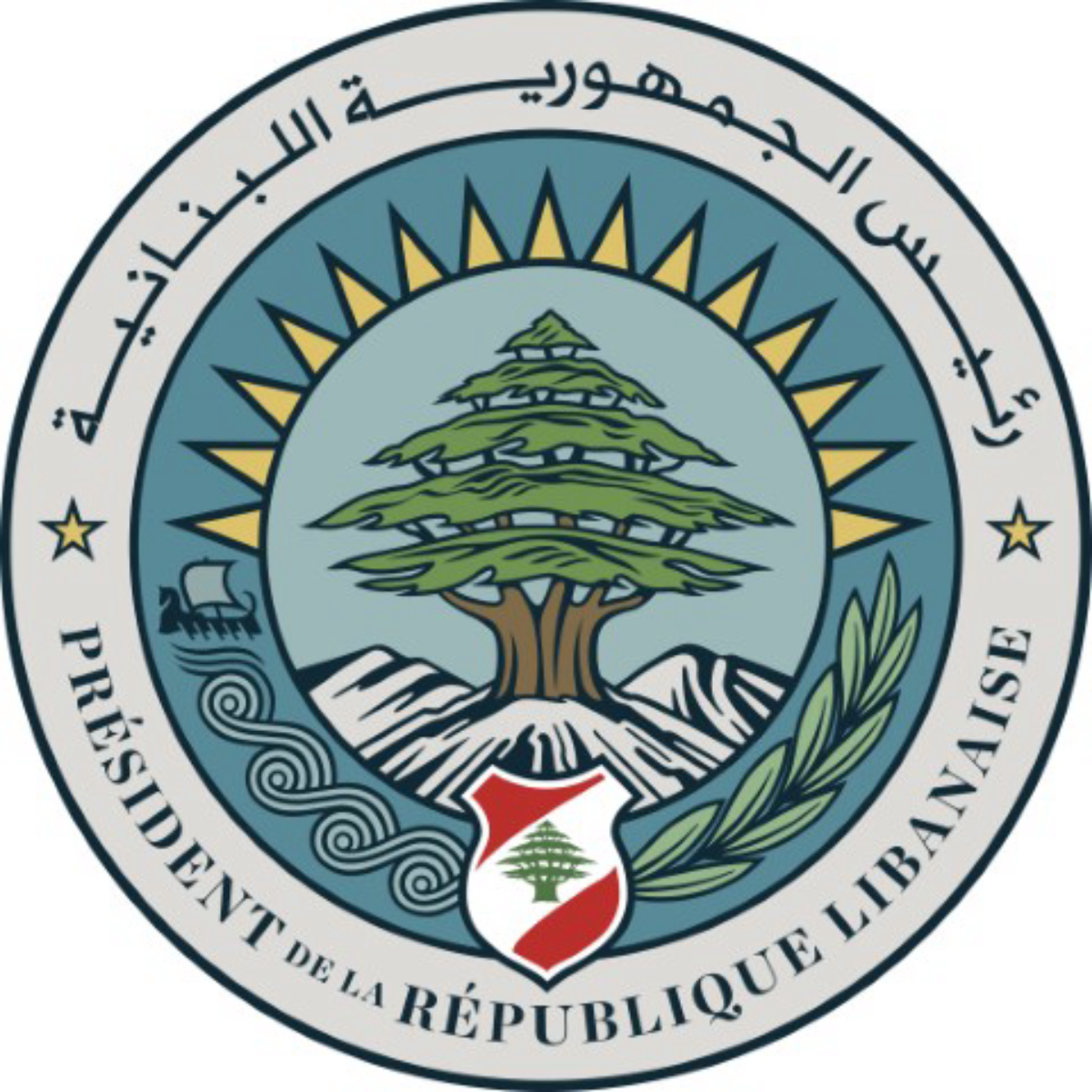 <a href="/content/Coat_of_arms_of_Lebanon" style="color:blue">Presidential Seal</a>