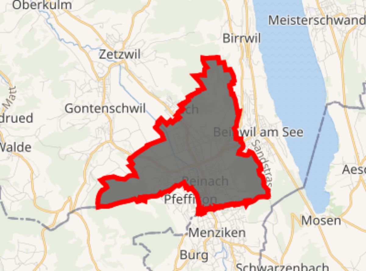 Location of Reinach