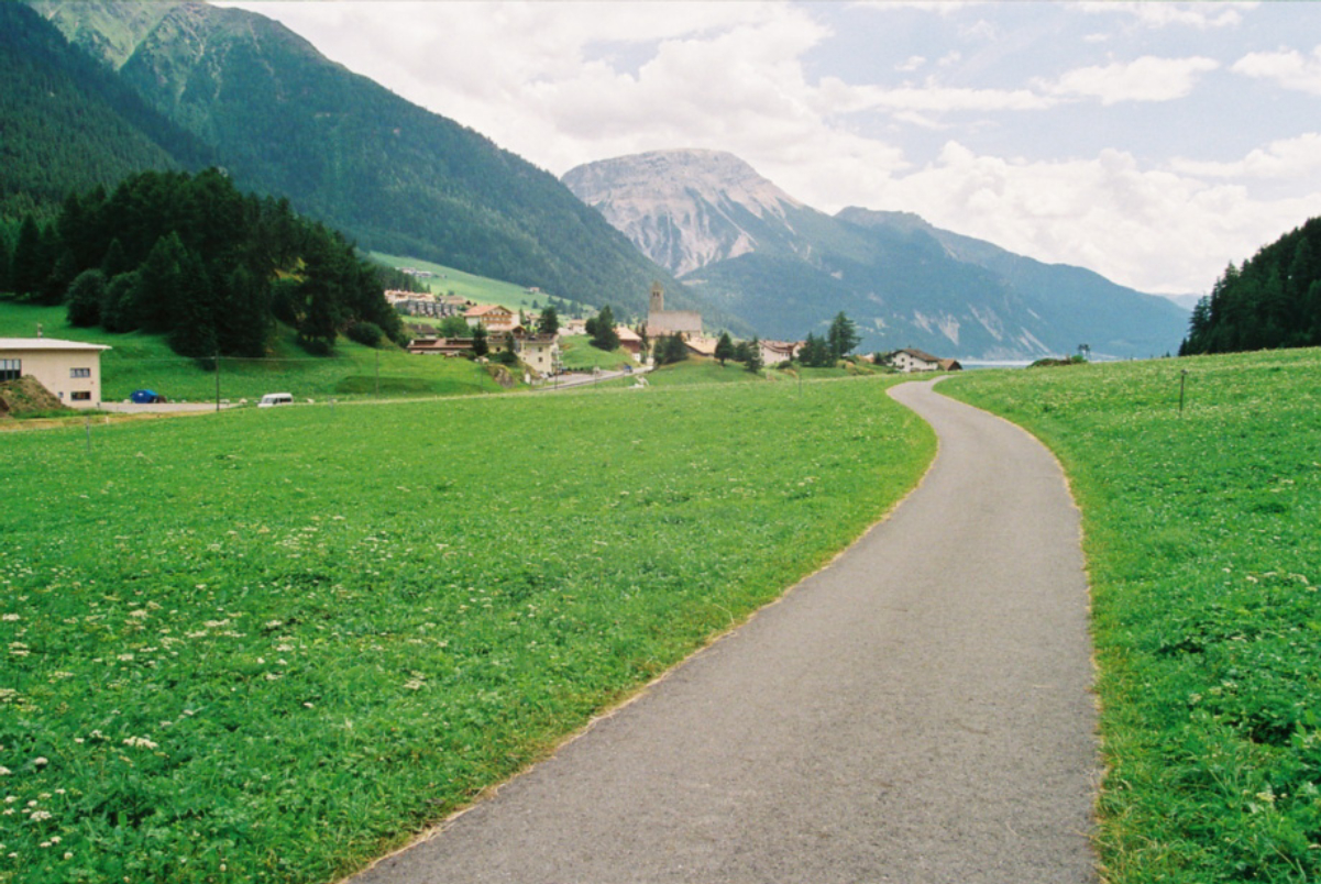 Pass summit at Reschen, looking southwards