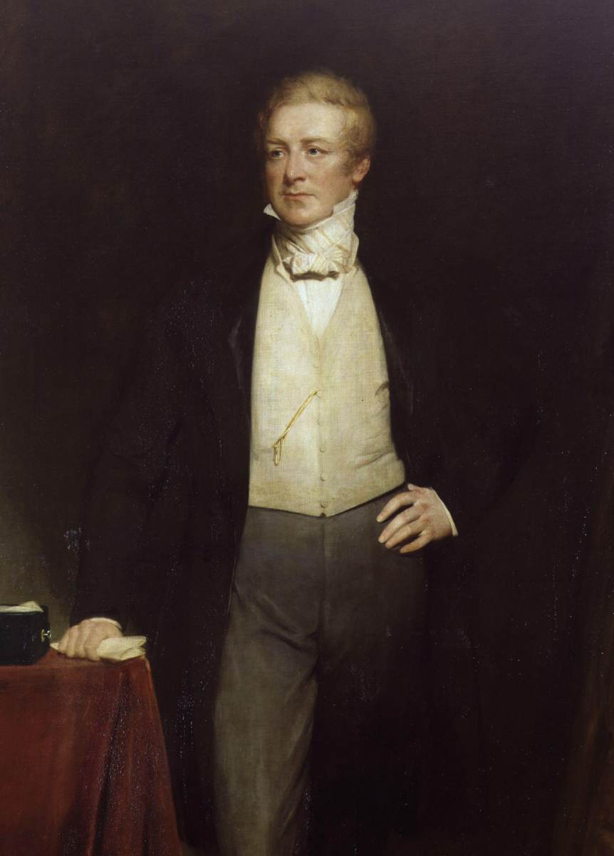 Detail of a portrait paintingby <a href="/content/Henry_William_Pickersgill" style="color:blue">Henry William Pickersgill</a>