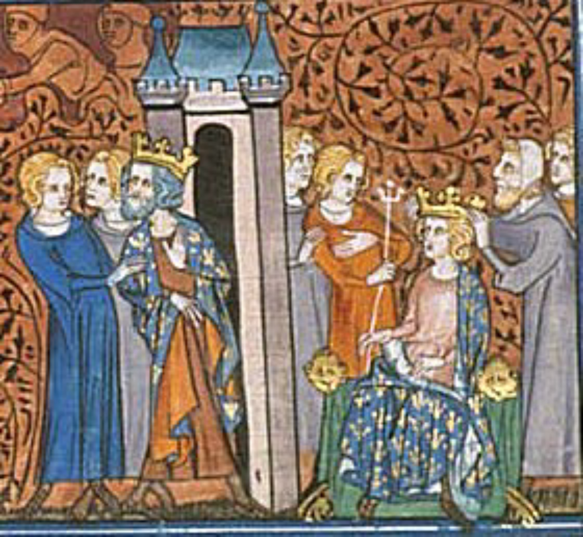 Rudolph crowned while <a href="/content/Charles_the_Simple" style="color:blue">Charles the Simple</a> is imprisoned