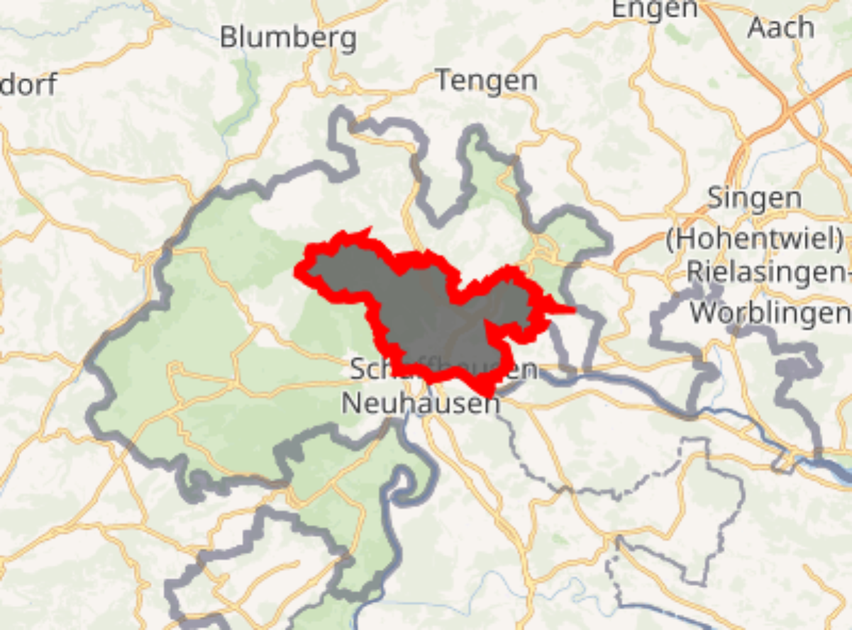 Location of Schaffhausen