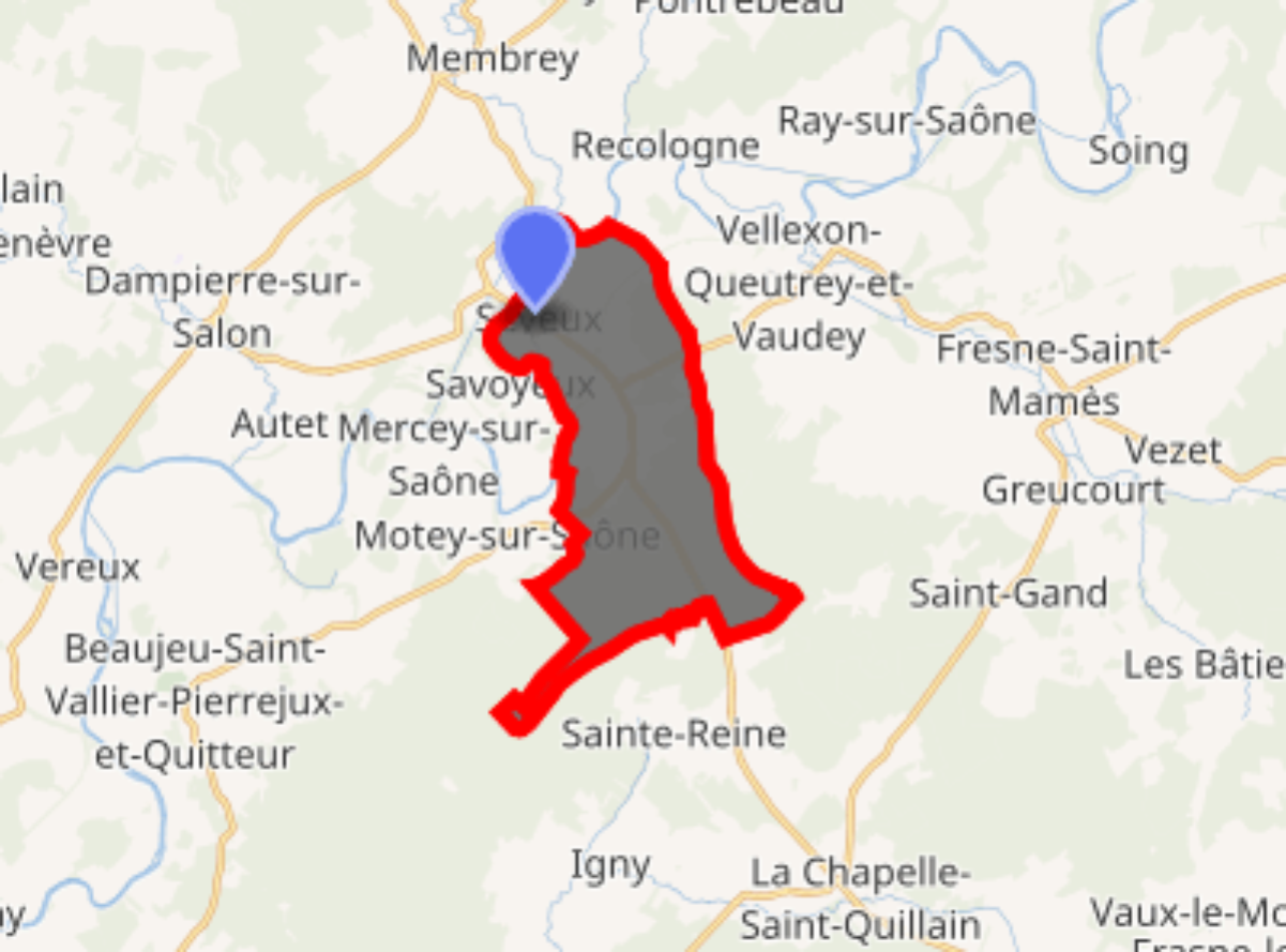 Location of Seveux
