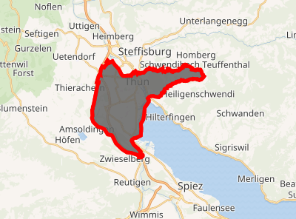 Location of Thun