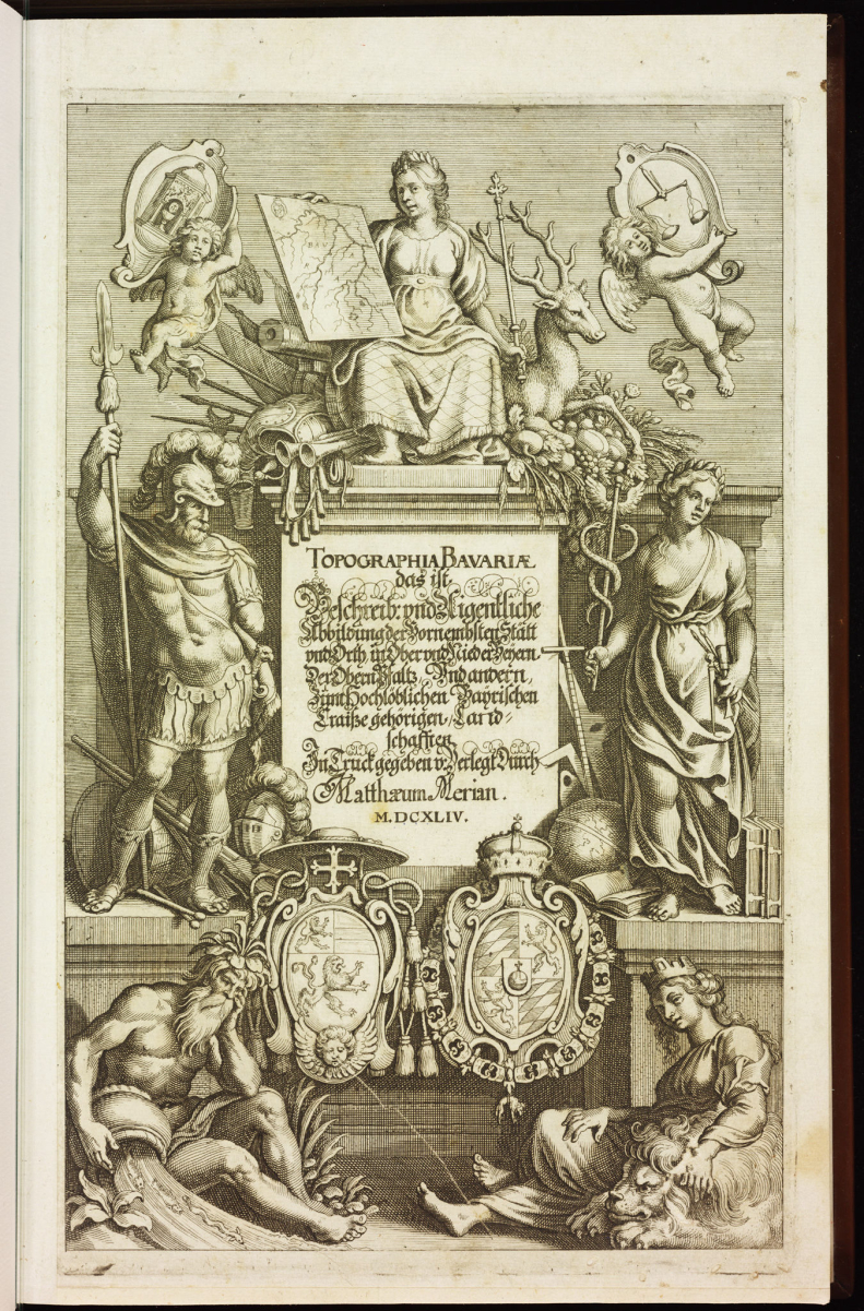 Title page of <i>Topographia Bavariae,</i> 1665; part of <i>Topographia Germaniae</i> series