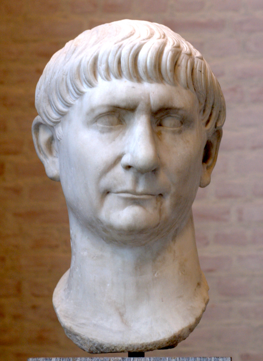 Marble bust of Trajan