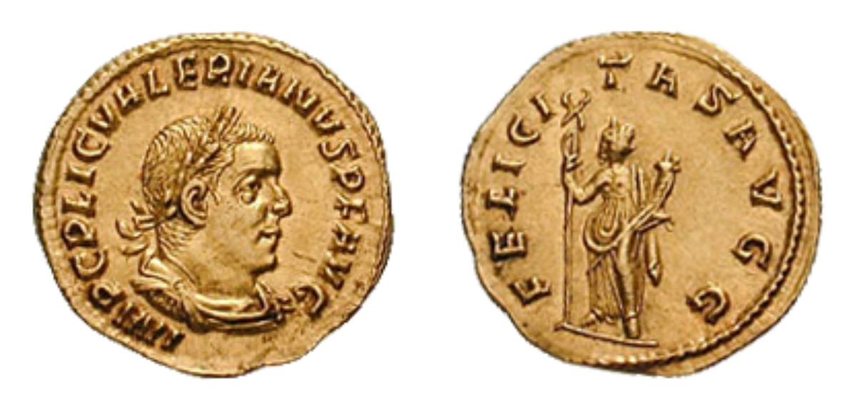 Aureus of emperor Valerian