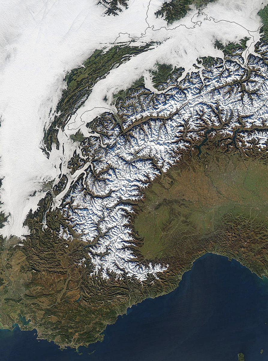 The Western Alps from space