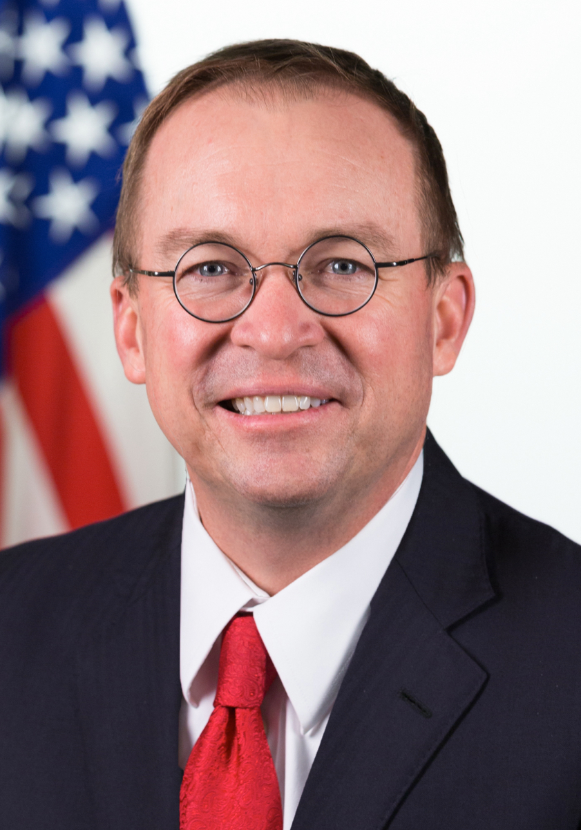 <b>Incumbent<a href="/content/Mick_Mulvaney" style="color:blue">Mick Mulvaney</a><a href="/content/Acting_(law)" style="color:blue">Acting</a></b>since January 2, 2019