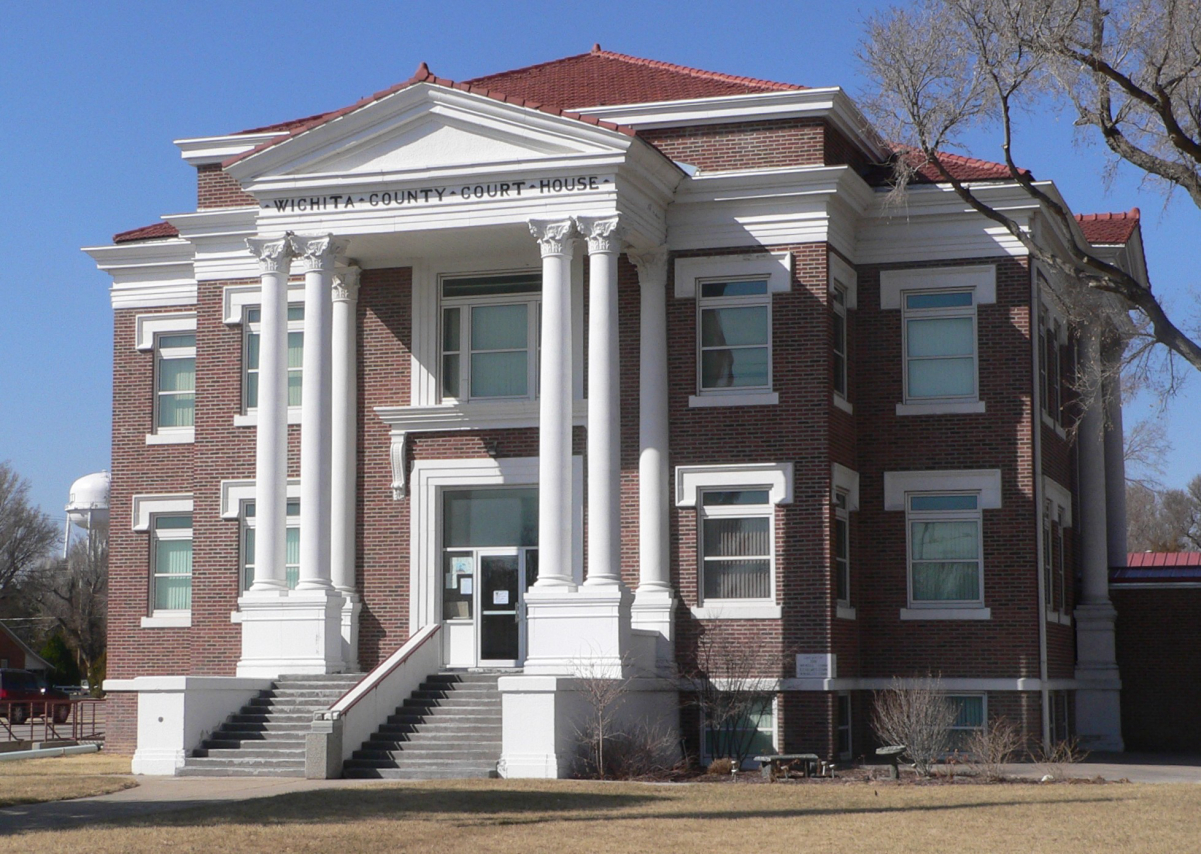 Wichita County courthouse in <a href="/content/Leoti,_Kansas" style="color:blue">Leoti</a>