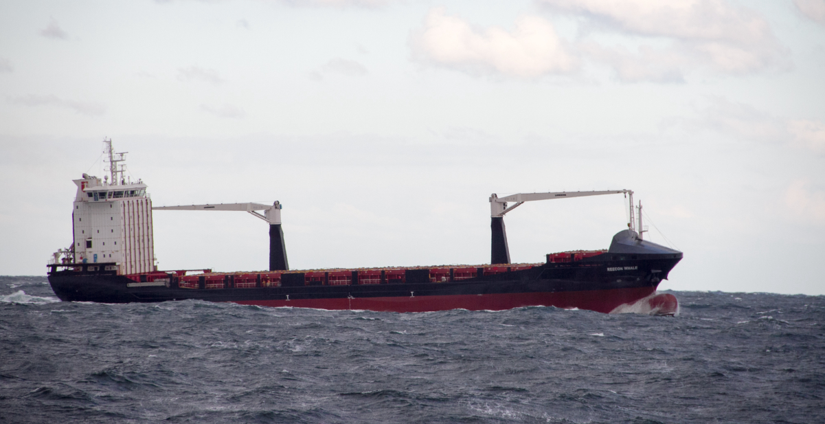 <a href="/content/Container_ship" style="color:blue">Container ship</a> on the <a href="/content/Black_Sea" style="color:blue">Black Sea</a> near <a href="/content/Constan%C8%9Ba,_Romania" style="color:blue">Constanța, Romania</a>.