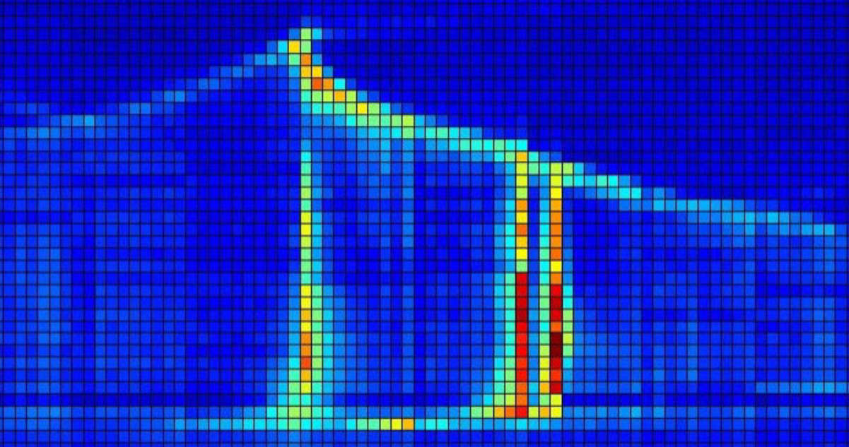 Kymograph showing E. coli meta-population dynamics on-chip